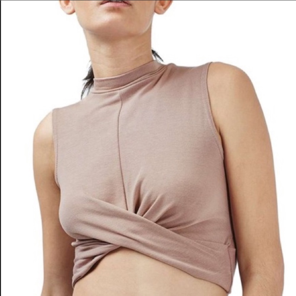Topshop twist front crop top